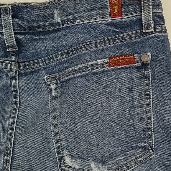 SOLD7 For All Mankind Skinny Crop & Roll Jeans Sz 27 - Picture 8 of 11